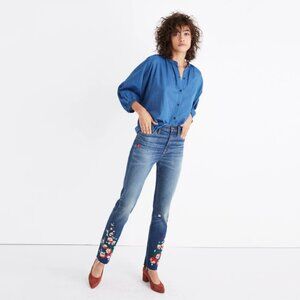 Madewell High-Rise Slim Boyjean - Embroidered Edition-Sz. 26